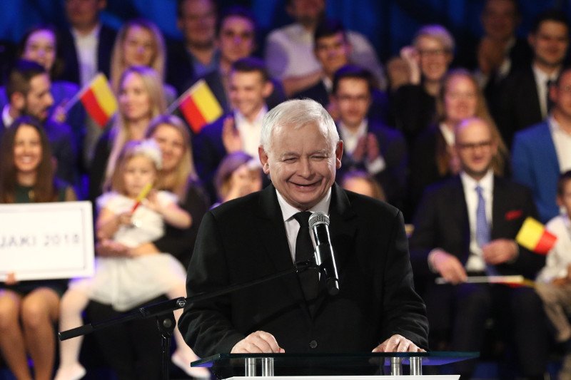 Jarosław Kaczyński na konwencji PiS w Warszawie pomylił imię Jolanty Brzeskiej.