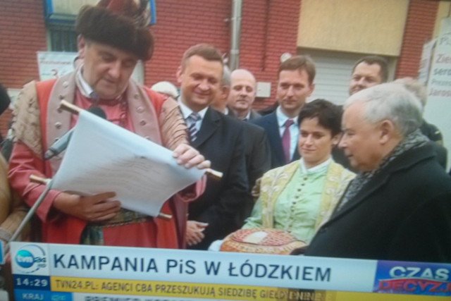Jarosław Kaczyński odebrał uroczyste podziękowania od kasztelana brzezińskiego