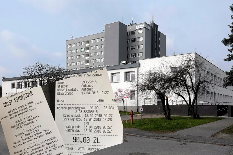Parking przy szpitalu w Puszczykowie kosztuje 30 zł za... godzinę.