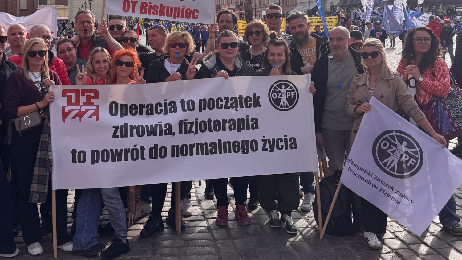 Ogólnopolski protest fizjoterapeutów. Warszawa, 2025 rok. Ogólnopolski protest fizjoterapeutów. Warszawa, 2025 rok.