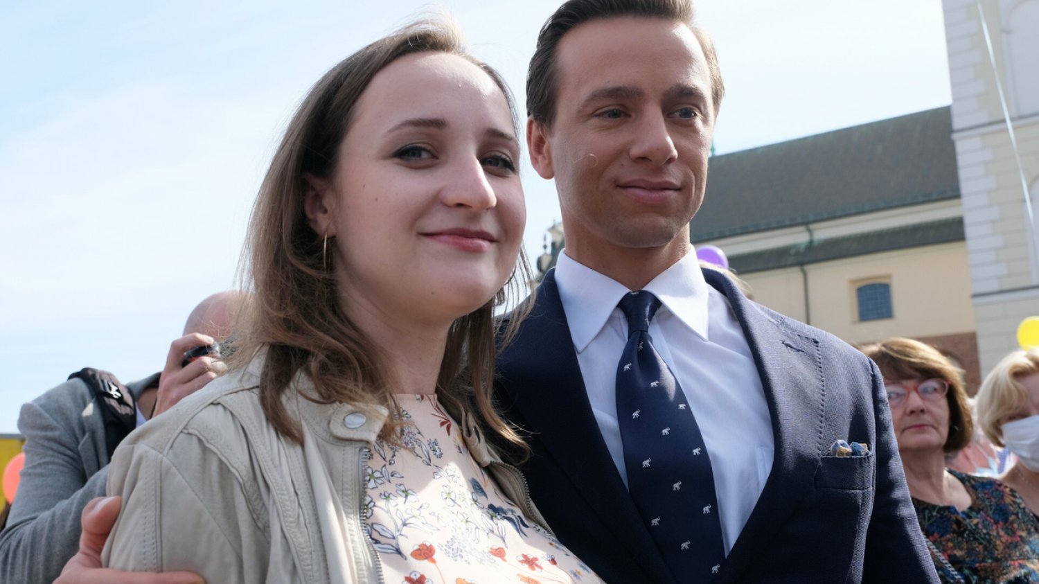 Karina Bosak z mężem Krzysztofem Bosakiem, liderem Konfederacji. Karina Bosak z mężem Krzysztofem Bosakiem, liderem Konfederacji.