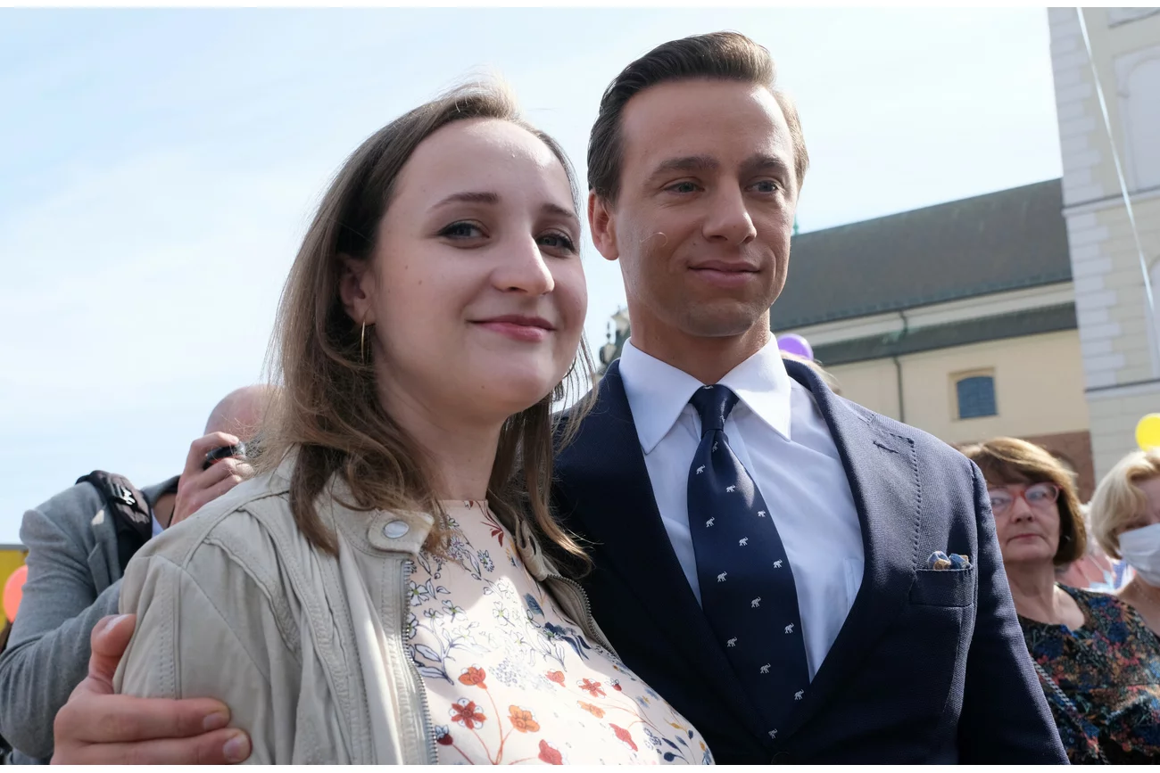 Karina Bosak z mężem Krzysztofem Bosakiem, liderem Konfederacji.