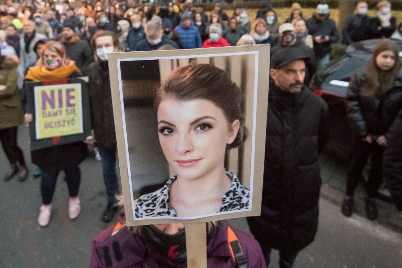 Protest "Ani jednej więcej!". Gdańsk, listopad 2021