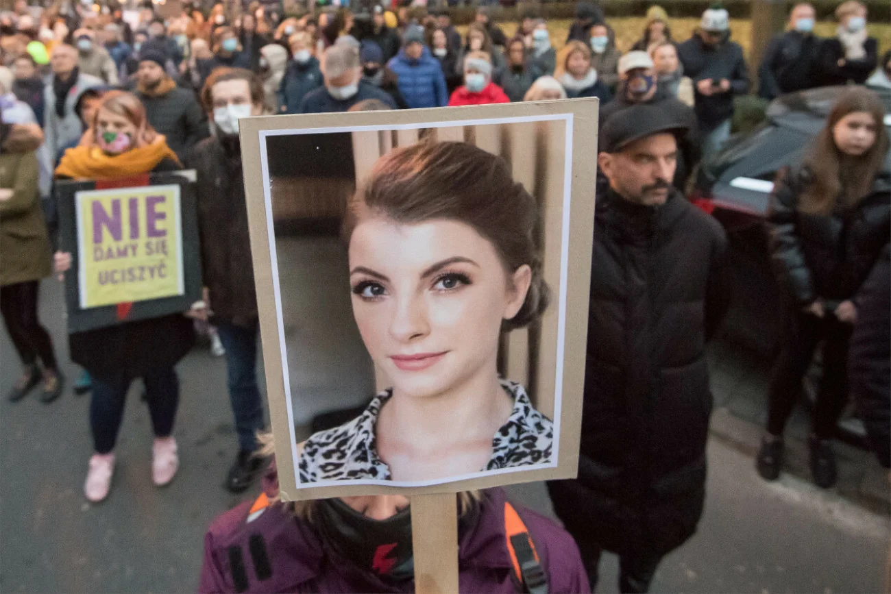 Protest "Ani jednej więcej!". Gdańsk, listopad 2021