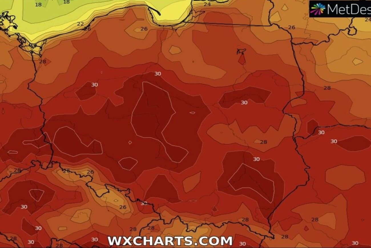 Pogoda 14 sierpnia. Będzie upalnie i słonecznie. Pojawią się przejściowe burze.