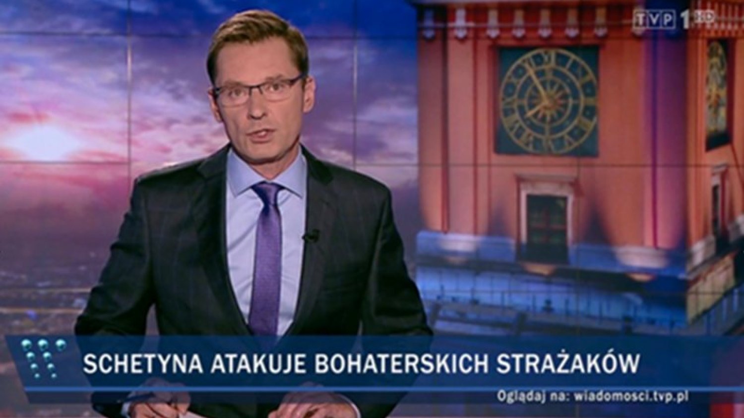 Na kreatywność piszących paski w "Wiadomościach" można liczyć. Szkoda, że w materiale TVP minister Błaszczak oprócz przekazania emocji, nie odniósł się do uwag Grzegorza Schetyny.