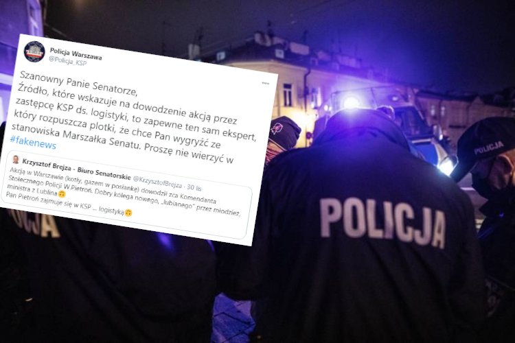 Internauci krytykują wpis, który zamieszczono z oficjalnego konta stołecznej policji.