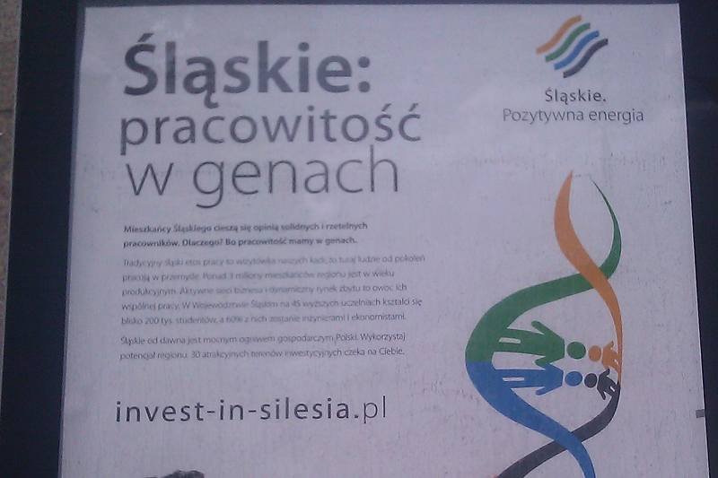 Reklama województwa śląskiego w centrum Warszawy