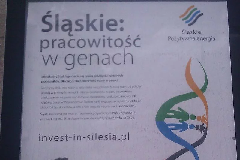 Reklama województwa śląskiego w centrum Warszawy
