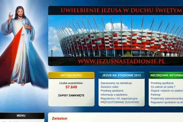 Rekolekcje na Stadionie Narodowym przyciągnęły ponad 57 tysięcy wiernych