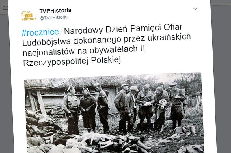 TVP Historia zaliczyło sporą wpadkę. Chcieli pokazać zbrodnie Ukraińców, a opublikowali zdjęcie ludzi zamordowanych przez Polaków.