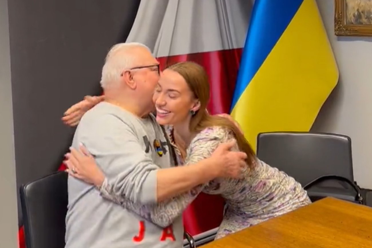 Marianna Schreiber i Lech Wałęsa