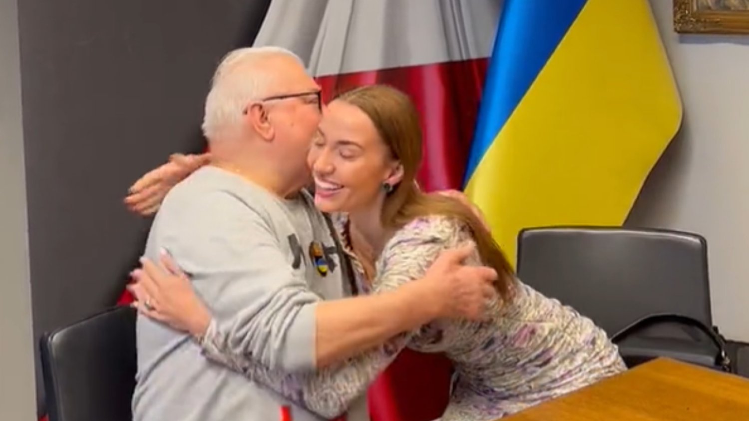 Marianna Schreiber i Lech Wałęsa