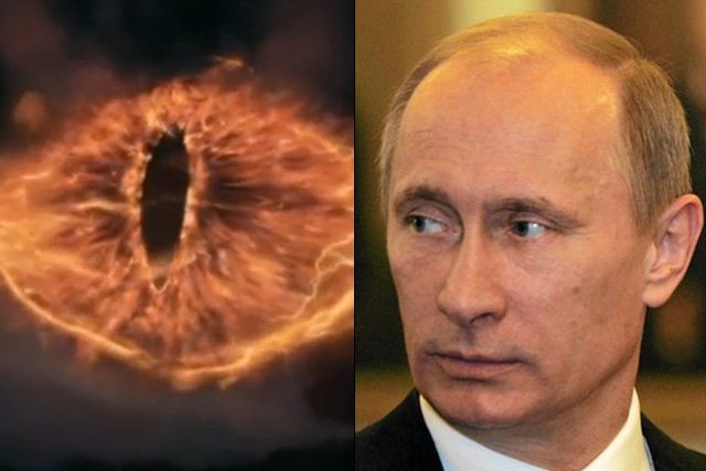 Oko Saurona, które będzie promować rosyjską premierę najnowszego "Hobbita", skojarzyło się krytykom Władimira Putina z osoba prezydenta Rosji