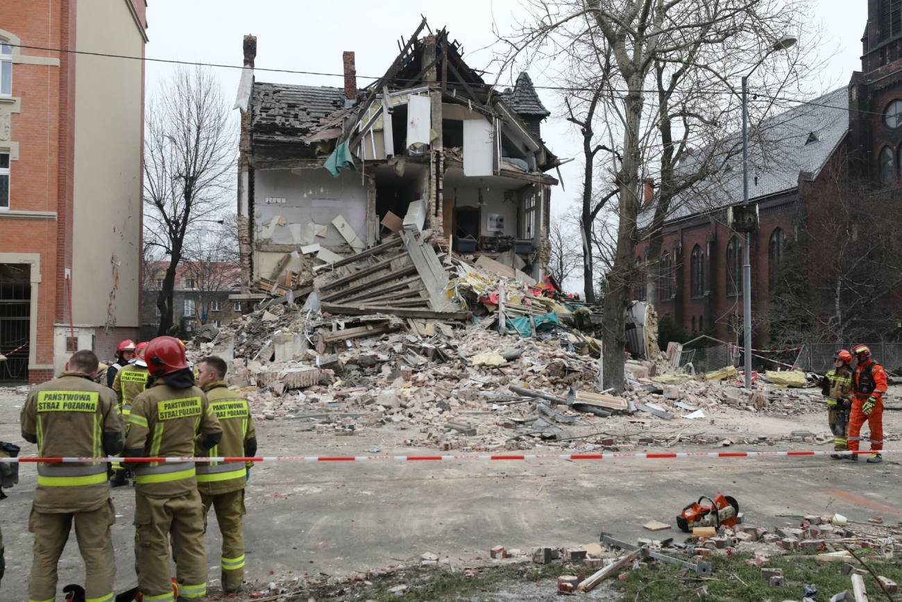 Ruiny kamienicy w Katowicach