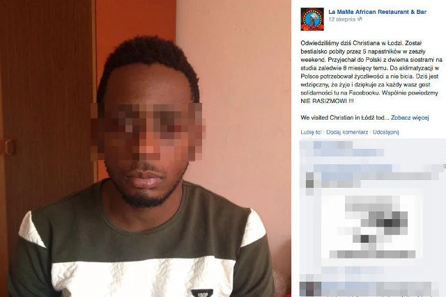 O pobiciu Christiana Malura napisała na Facebooku warszawska restauracja La MaMa
