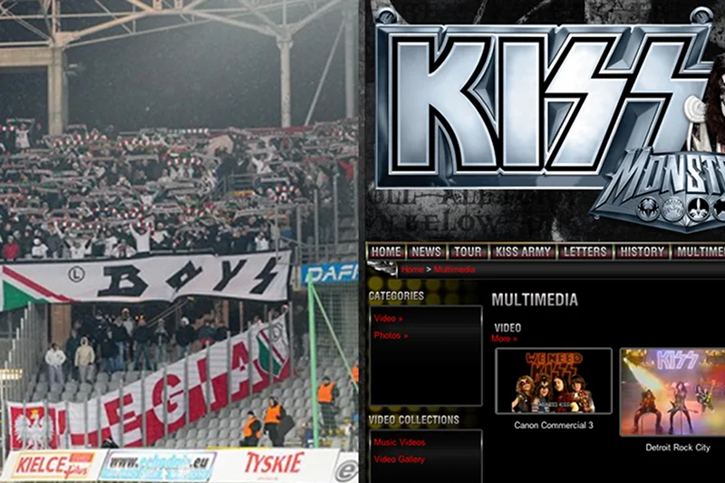 Dla porównania loga "Kiss" oraz grupy "Wild Boys"