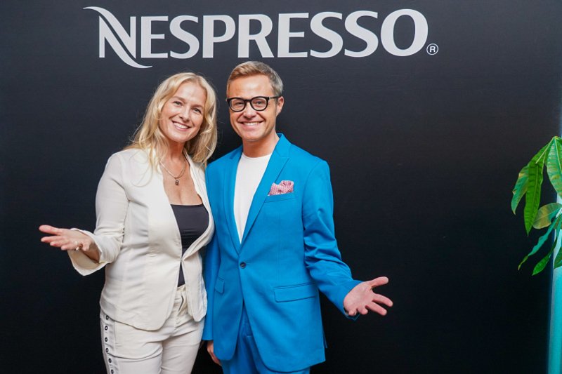 Anna Zoll, laureatka konkursu Nespresso Talents i Łukasz Maciejewski, krytyk filmowy i ambasador polskiej edycji Nespresso Talents