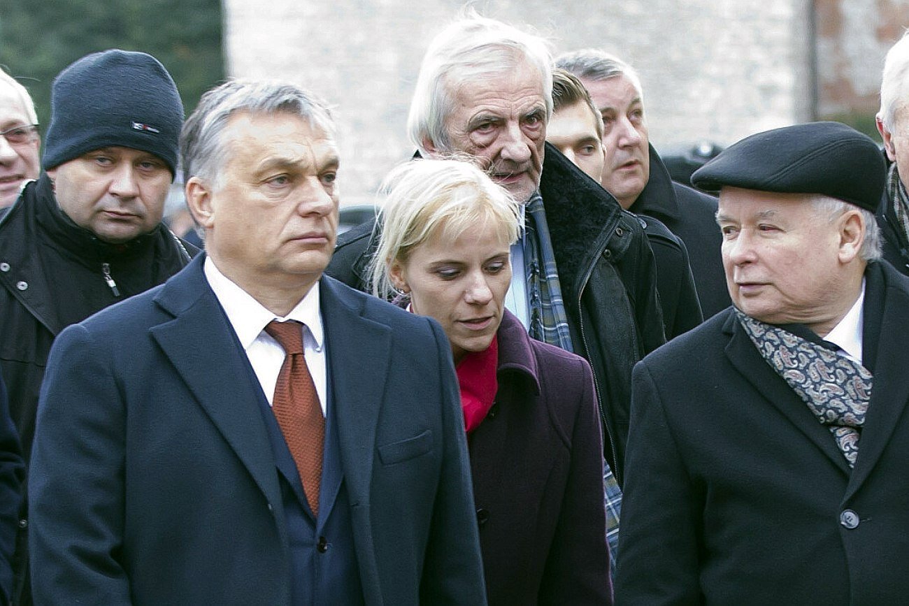 Premier Węgier Viktor Orban i prezes PiS Jarosław Kaczyński.