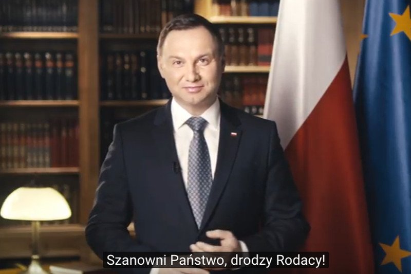 Orędzie noworoczne prezydenta Andrzeja Dudy.