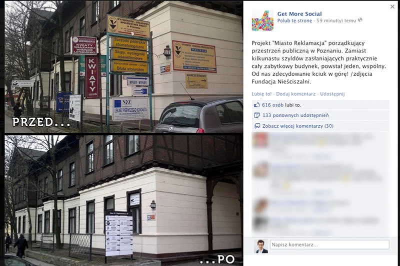 Miasta bez reklam? To możliwe, czego dowodem są akcje w Krakowie i Poznaniu