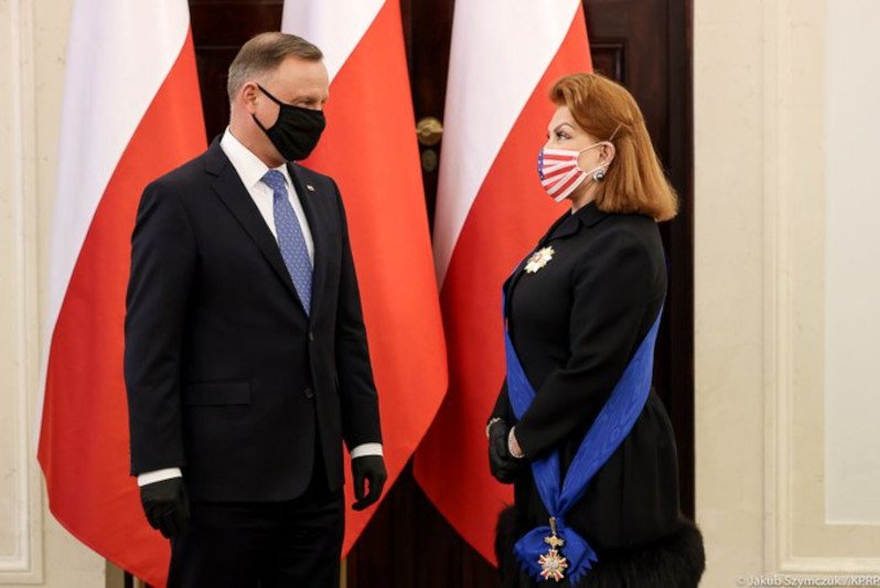 Prezydent Andrzej Duda odznaczył Georgette Mosbacher