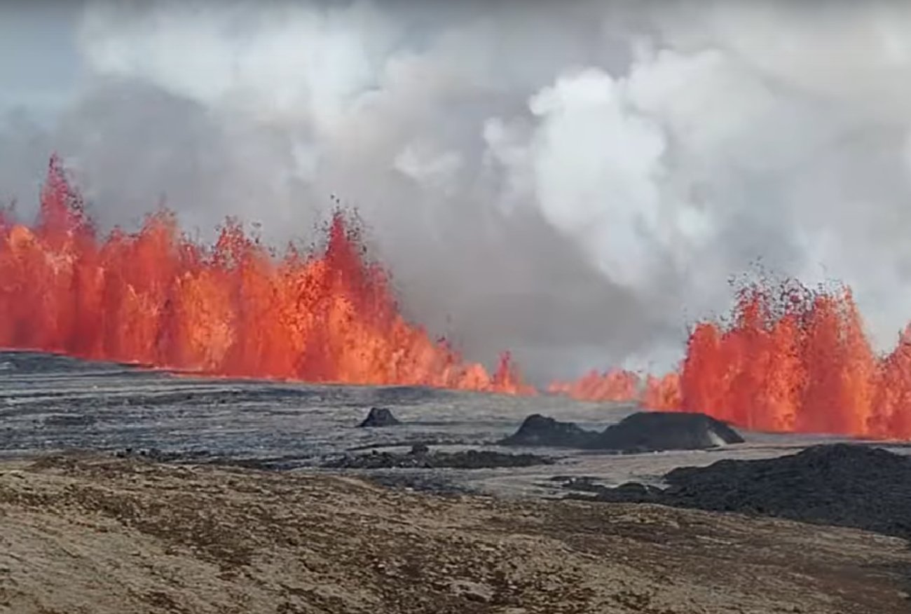 Islandia. Erupcja wulkanu przy Grindavíkurbær. Do sieci trafiły nagrania.