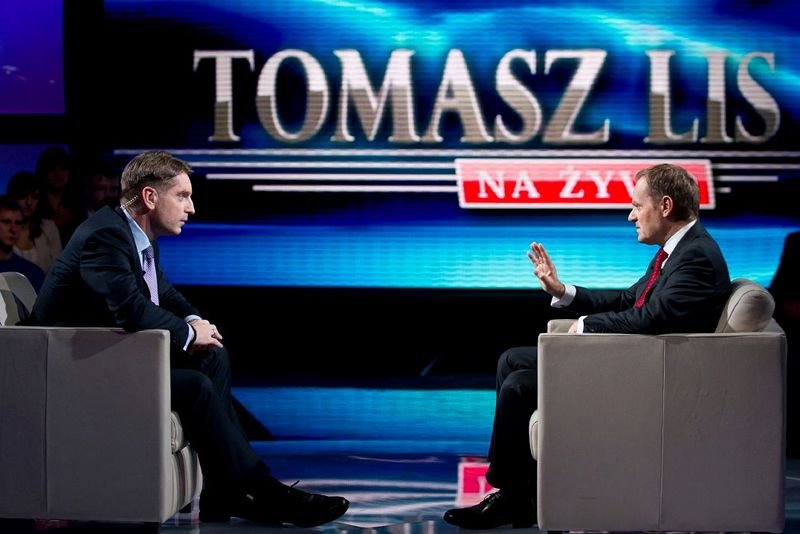 Donald Tusk był gościem programu "Tomasz Lis na żywo"