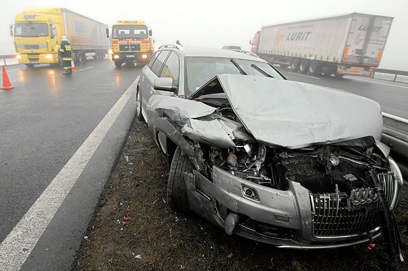 Wypadek na autostradzie A2