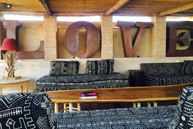 Taras na dachu jednego z domów, w którym mieszkaliśmy.