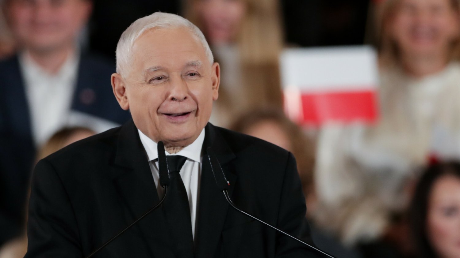 Jarosław Kaczyński na konwencji PiS. Karol Nawrocki może nie dotrwać wyborów. Pojawiły się głosy, że PiS może zmienić kandydata.