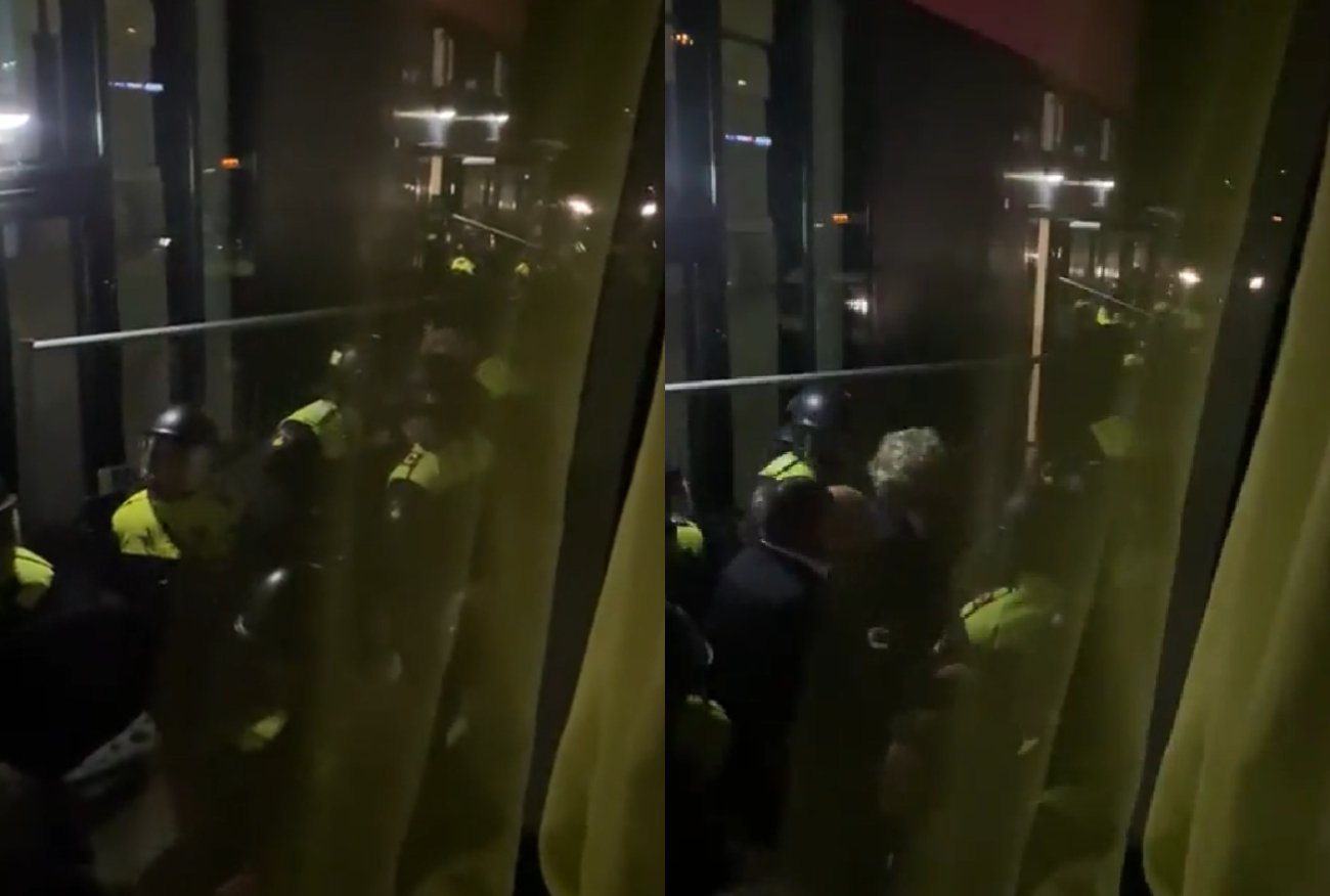 Holandia. Dariusz Mioduski zaatakowany przez policję. Pokazuje to nagranie.