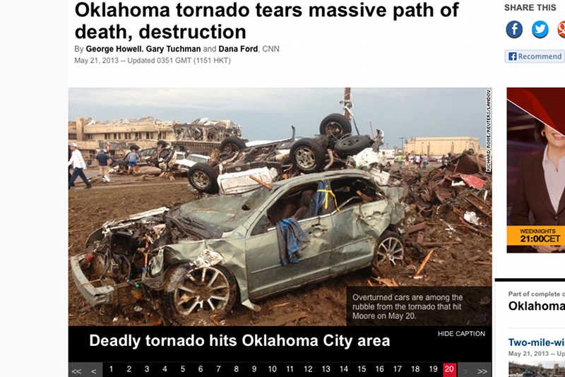Niszczycielskie tornado w Oklahoma City. Nie żyje co najmniej 91 osób, a setki są ranne.