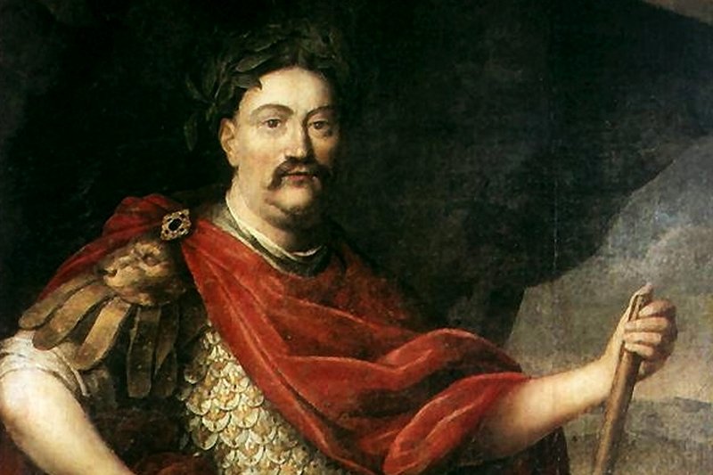 "Jan III Sobieski w stroju rzymskim" - obraz Daniela Schultza.