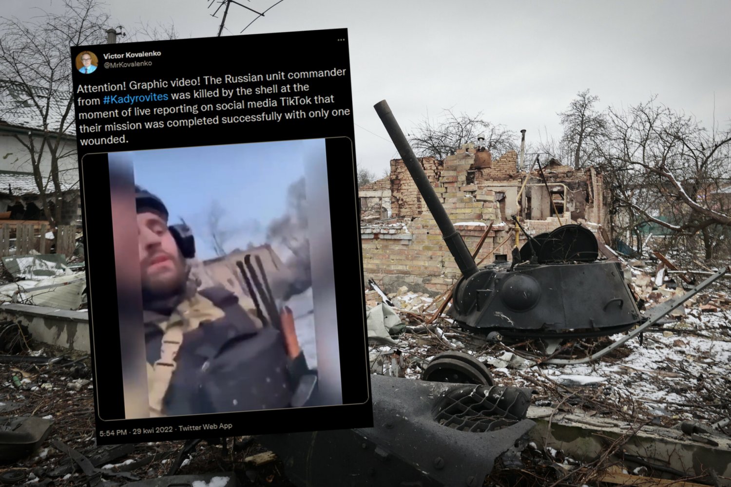 Kadryrowiec zginął podczas prowadzenia relacji na żywo na TikToku.