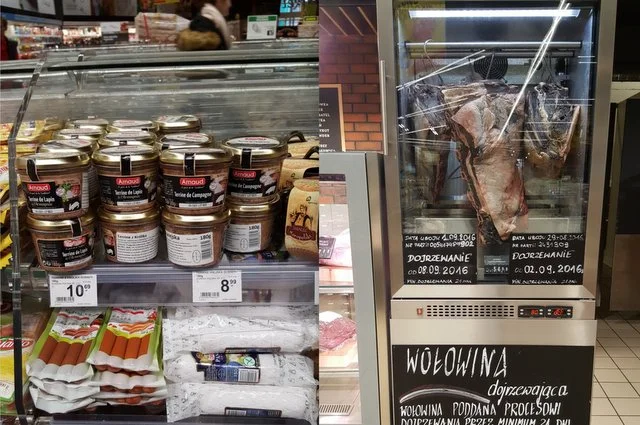 Pasztet z zająca i kruszejąca wołowina w Carrefour