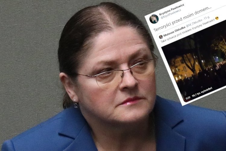 Krystyna Pawłowicz skomentowała protest przed swoim domem.