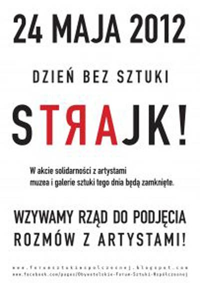 plakat strajkowy