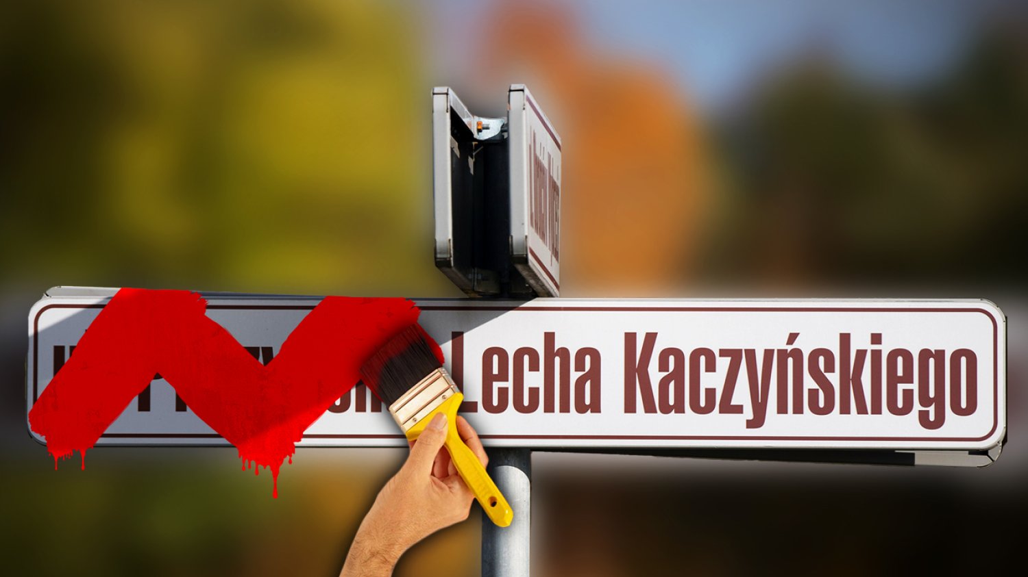 W Gdańsku mieszkańcy nie chcą ulicy prezydenta Lecha Kaczyńskiego, ale ich zdanie nie jest decydujące. Więcej w nowym wydaniu programu naTemat Polityki. Ręka zamalowująca pędzlem z farbą tabliczkę z nazwą ulicy Prezydenta Lecha Kaczyńskiego.