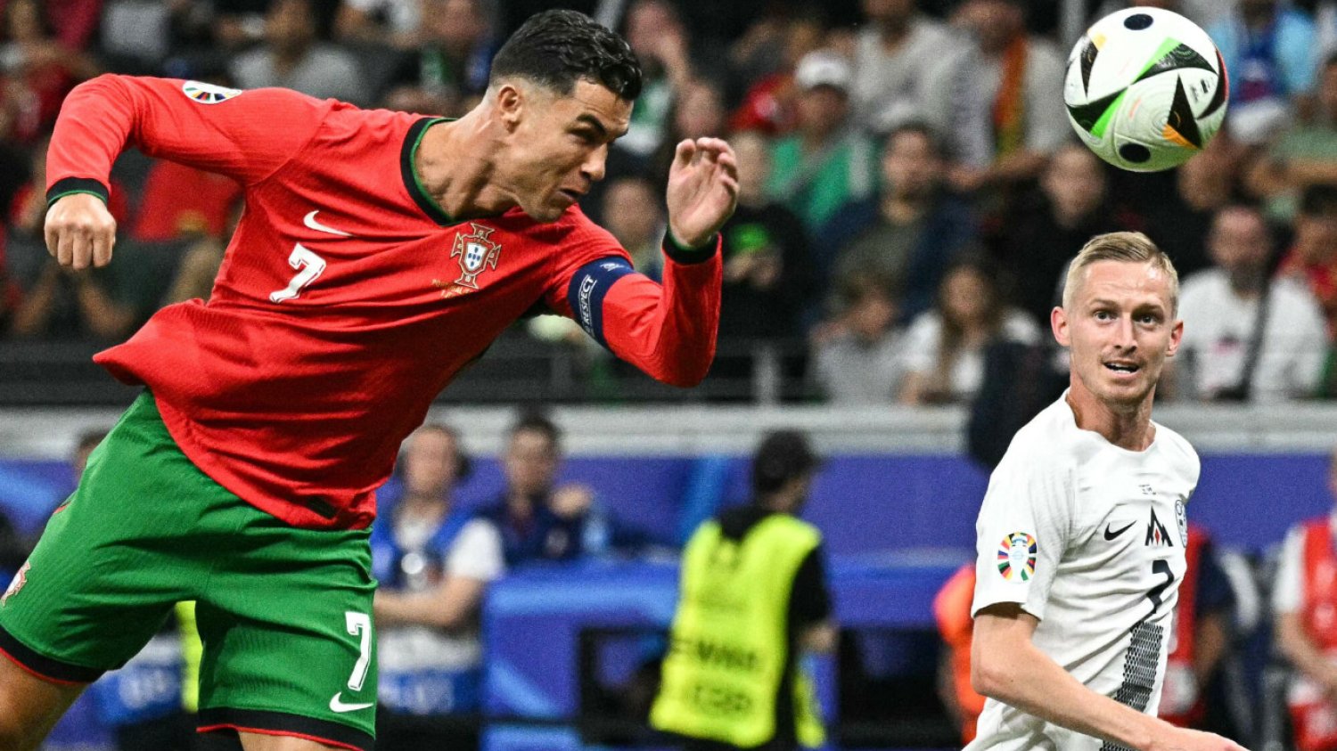 Cristiano Ronaldo wciąż nie strzelił gola na Euro 2024. Następną okazję będzie miał w ćwierćfinale z Francją.