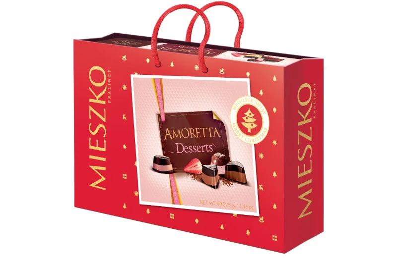 Czekoladka to niepowtarzalny prezent dla wyjątkowej osoby. Amoretta Dessetts 325 g, cena rekomendowana: 19,99zł