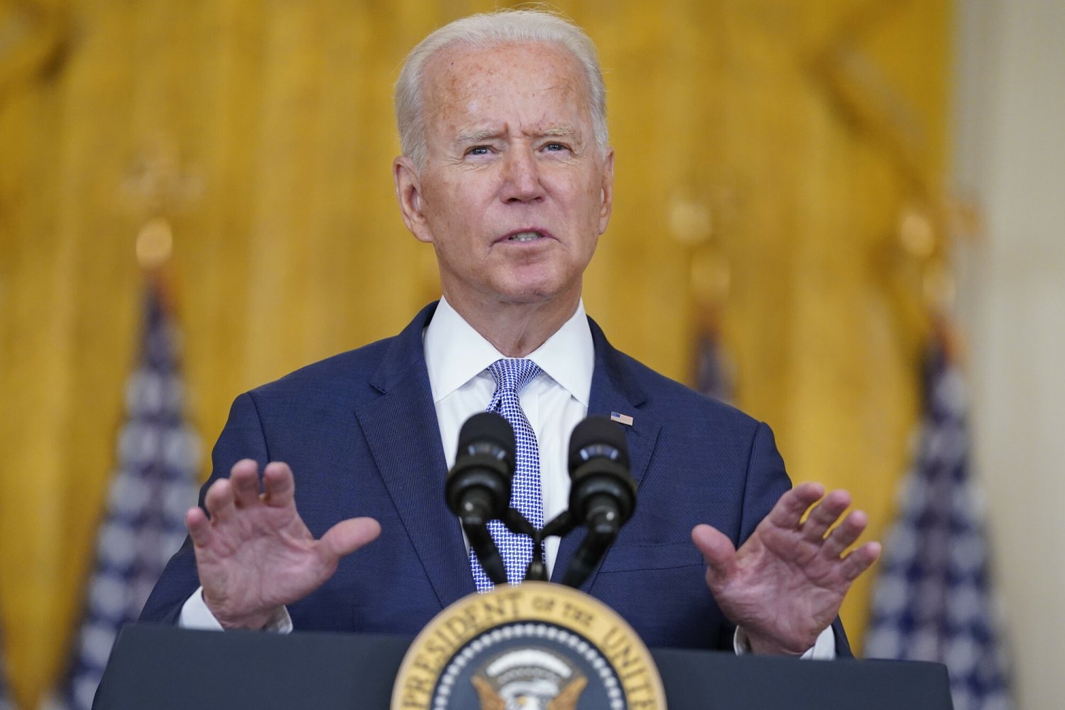 Prezydent USA Joe Biden wygłasza orędzie ws. konfliktu w Afganistanie.