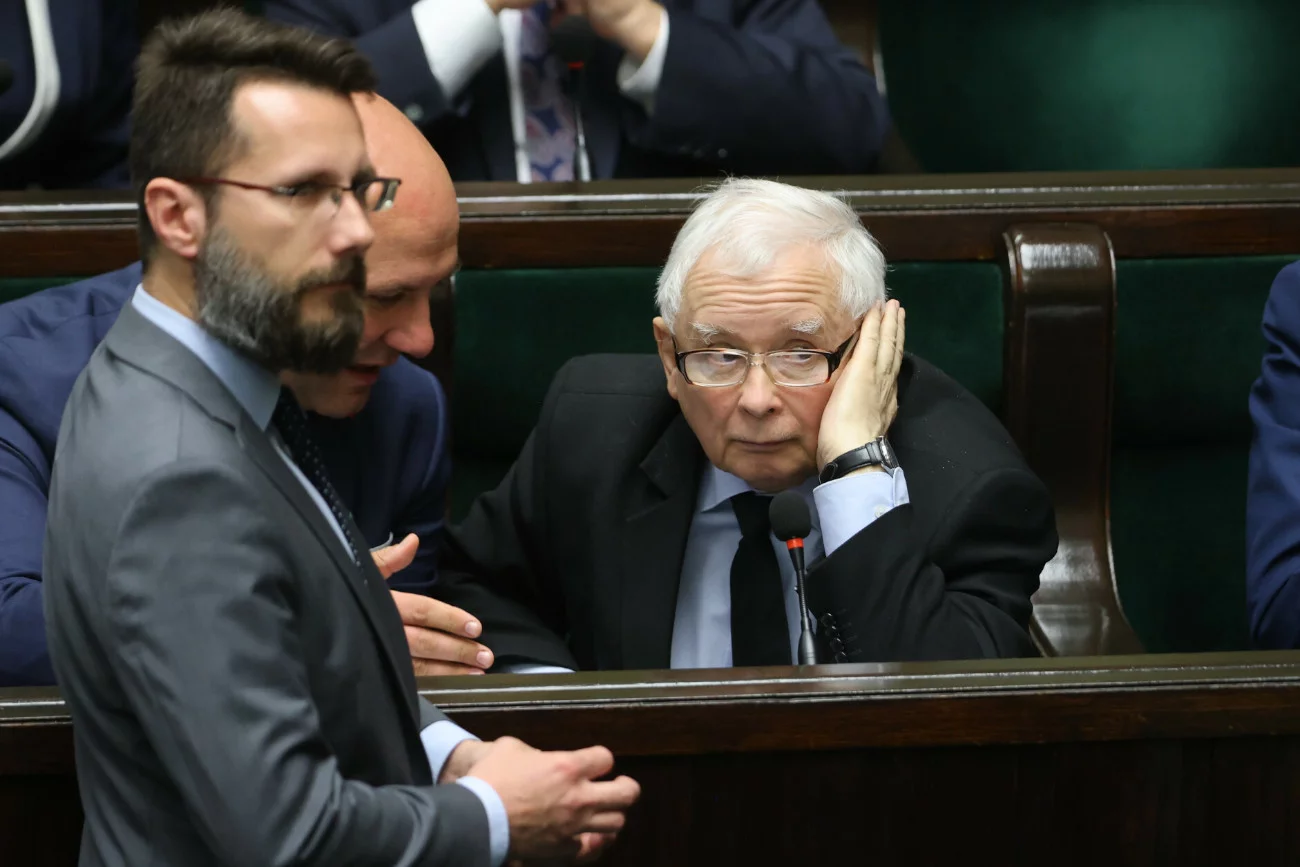 Radosław Fogiel i Jarosław Kaczyński