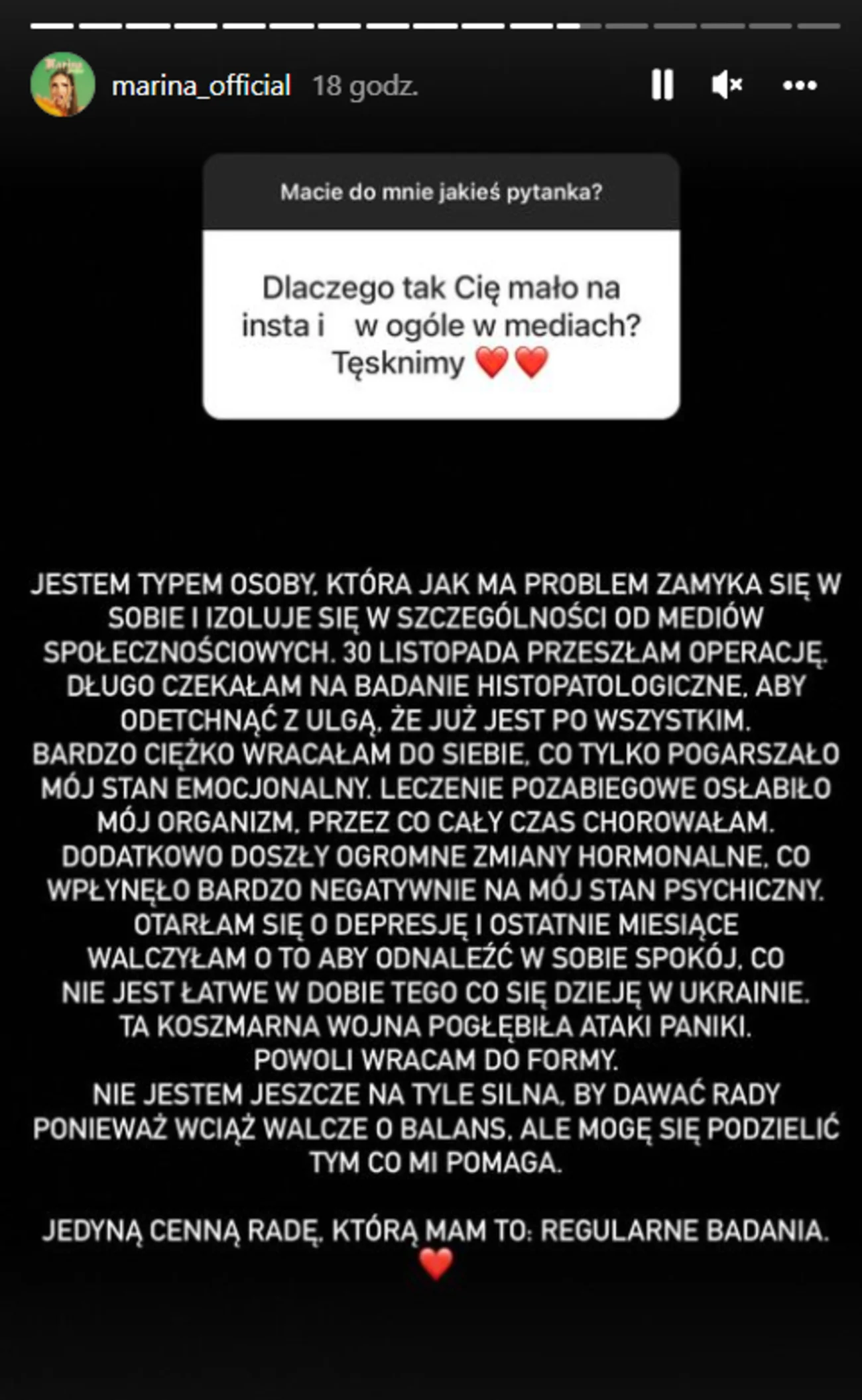 Marina Łuczenko-Szczęsna miała poważną operację. "Otarłam się o depresję"