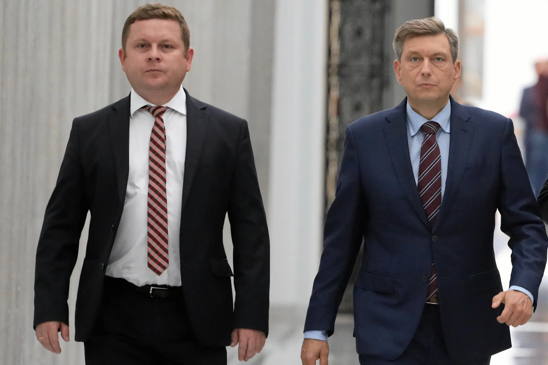 Mec. Grzegorz Wójtowicz, prawnik PO, oraz poseł Mariusz Witczak.