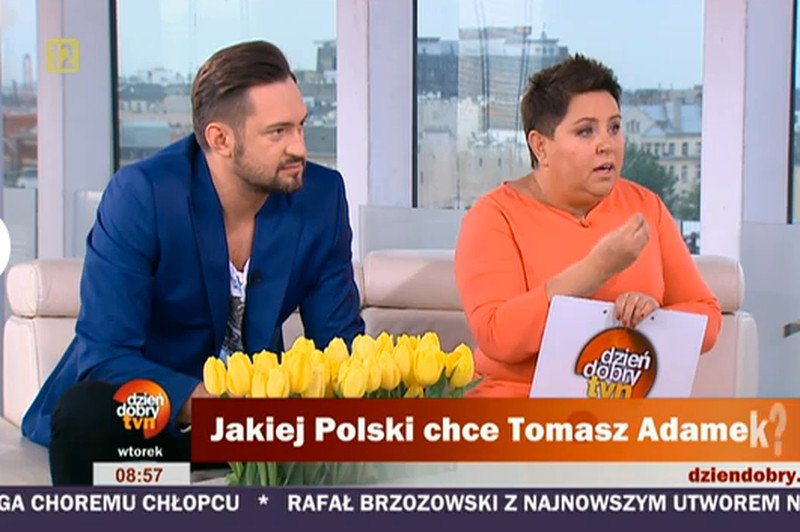 Dorota Wellman - dziennikarka, która rozniosła Tomasza Adamka. Młynarska: "To żyleta"