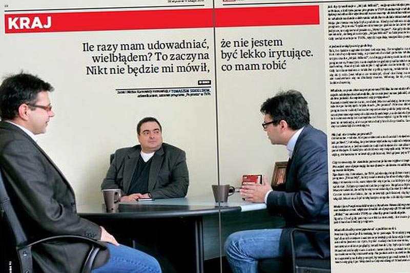 Tomasz Sekielski udzielił wywiadu popularnym prawicowym publicystom, braciom Jackowi i Michałowi Karnowskim z pisma "wSieci".