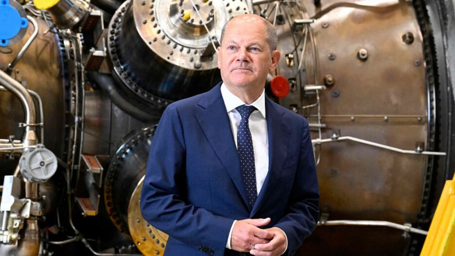 Kanclerz Niemiec Olaf Scholz ma powody do zadowolenia. Plan ws. zasobów gazu zrealizowano przed czasem. Kanclerz Niemiec Olaf Scholz