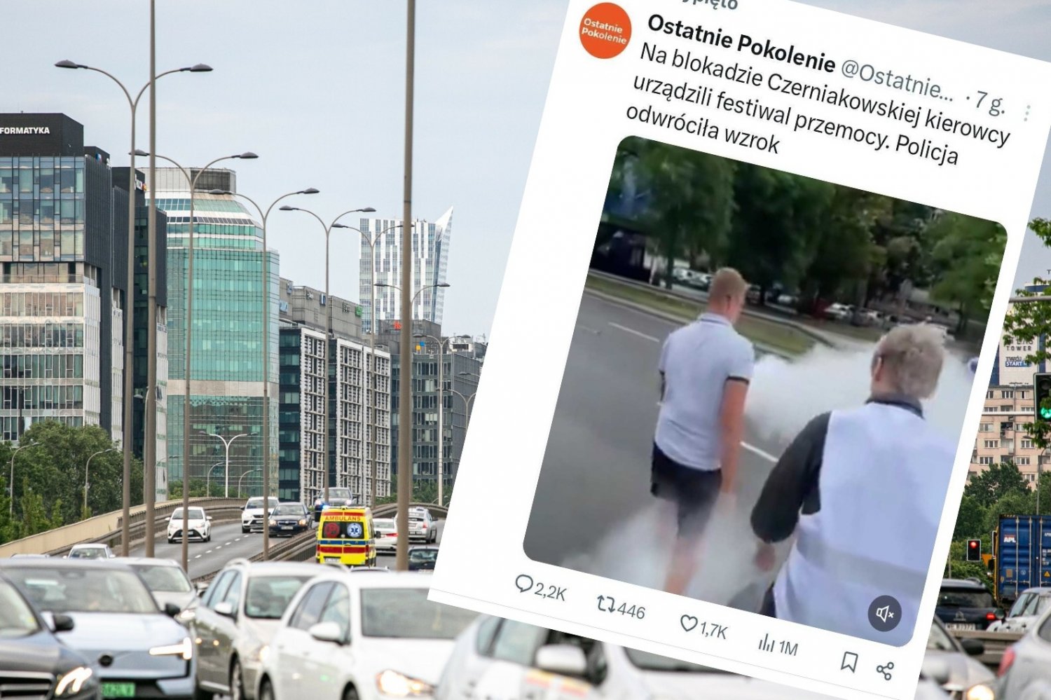 Ostatnie Pokolenie zaatakowane przez kierowców. Mamy stanowisko policji.