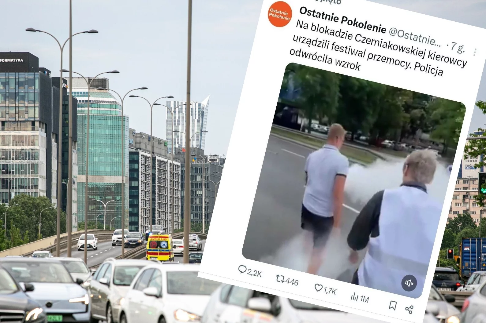 Ostatnie Pokolenie zaatakowane przez kierowców. Mamy stanowisko policji.
